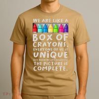 Back To School Teacher We Are Like A Box Of Crayons T-Shirt thumb 3