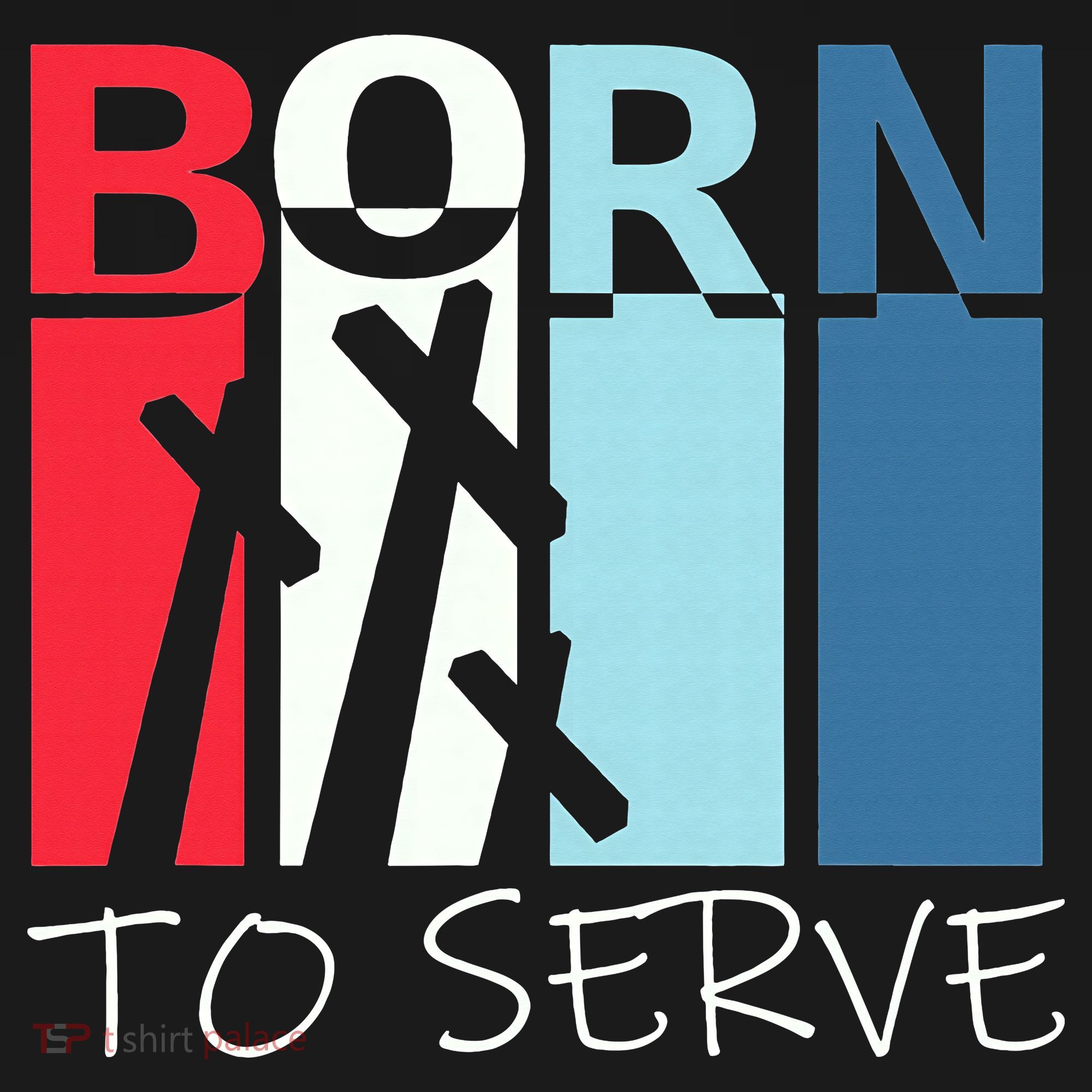 Born To Serve & Jesus Cross & Walk by Faith Christian Polo