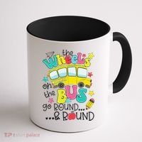 Back To School Funny The WHEELS On The BUS Coffee Mug thumb 1