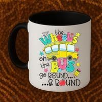 Back To School Funny The WHEELS On The BUS Coffee Mug thumb 2