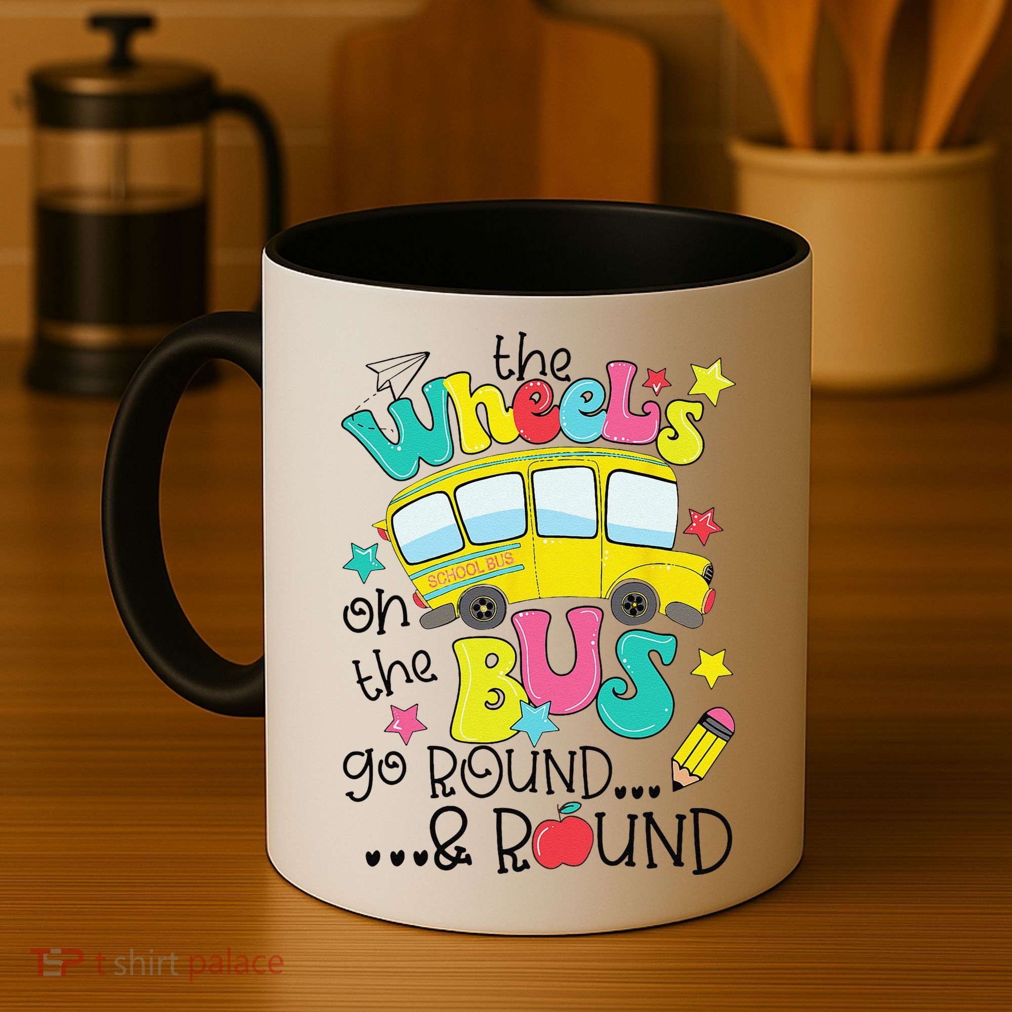 Back To School Funny The WHEELS On The BUS Coffee Mug