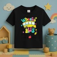 Back To School Funny The WHEELS On The BUS Toddler T-Shirt thumb 3