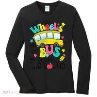 Back To School Funny The WHEELS On The BUS Women's Long Sleeve Shirt thumb 0