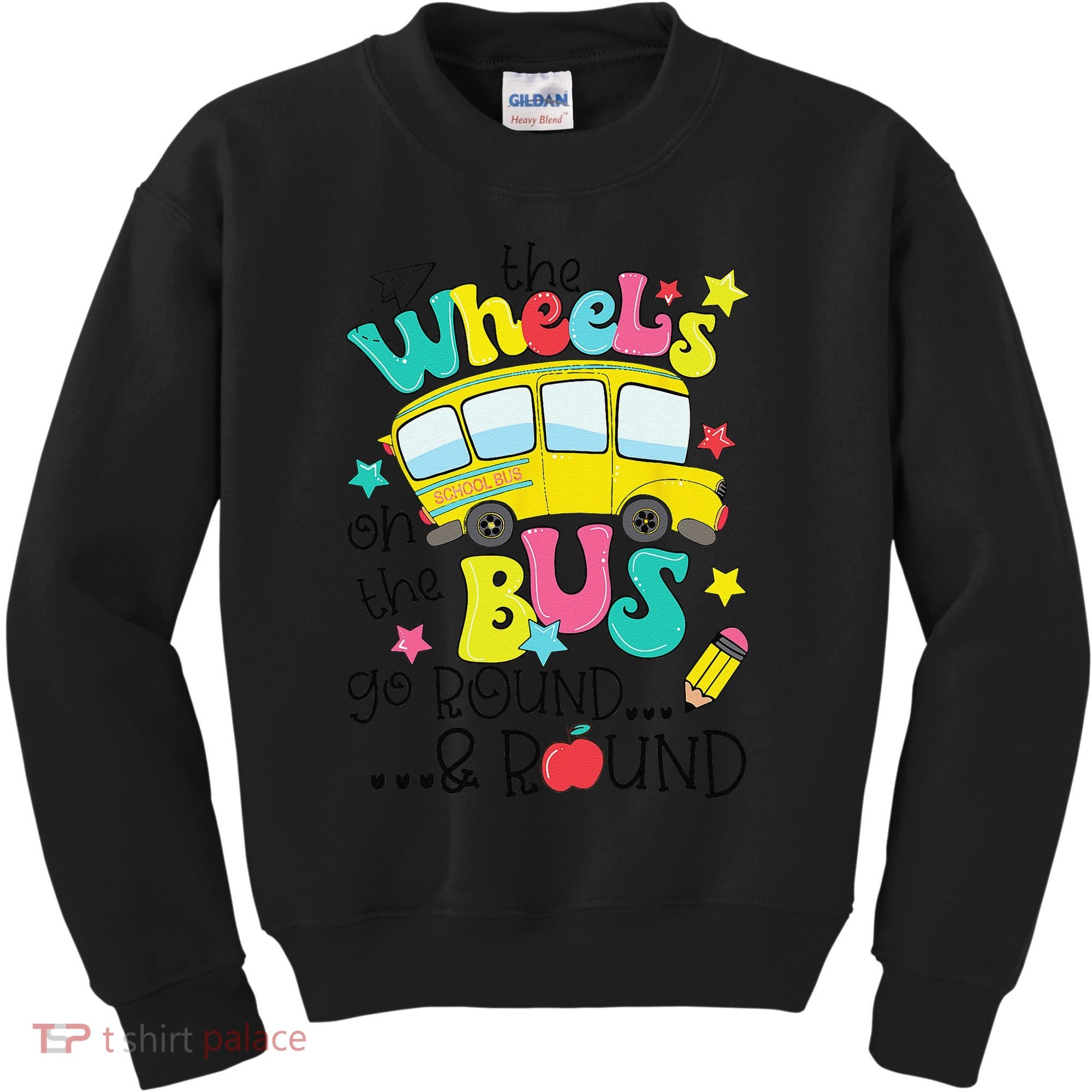 Back To School Funny The WHEELS On The BUS Kids Sweatshirt
