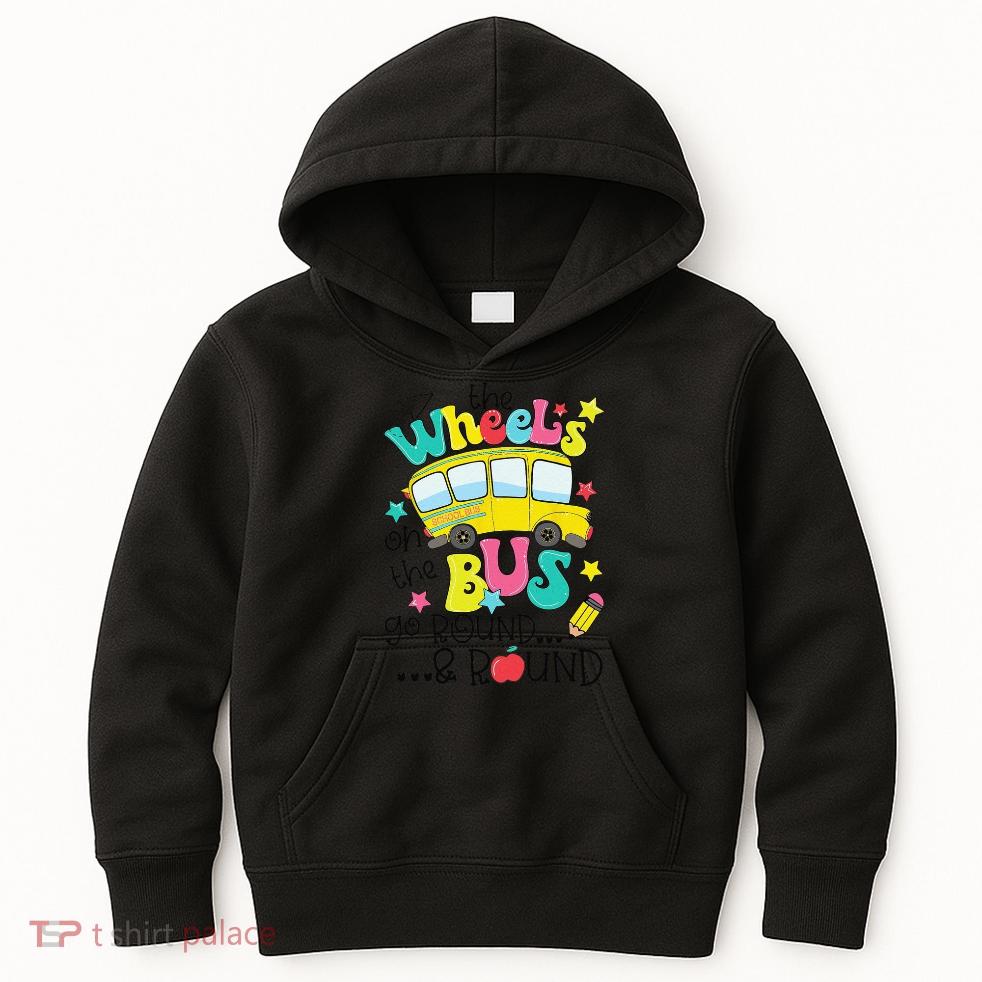 Back To School Funny The WHEELS On The BUS Kids Hoodie
