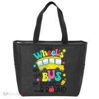 Back To School Funny The WHEELS On The BUS Tote Bag thumb 0
