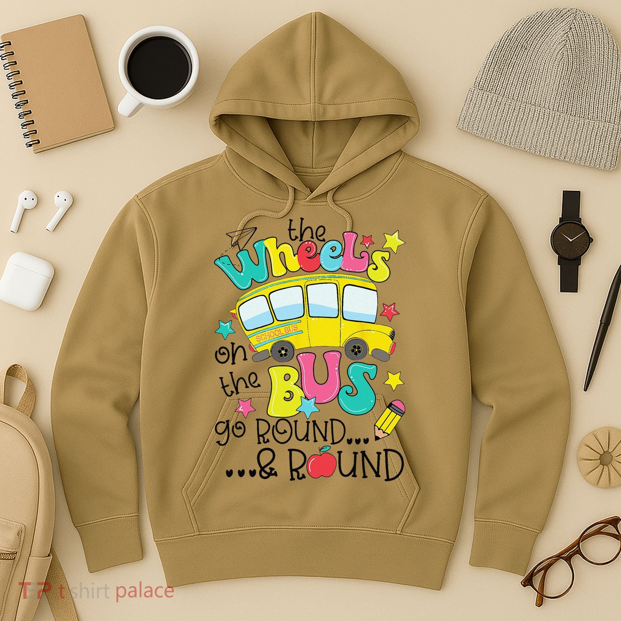 Back To School Funny The WHEELS On The BUS Hoodie
