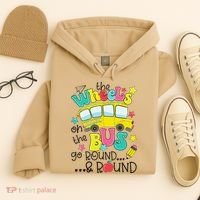 Back To School Funny The WHEELS On The BUS Hoodie thumb 4