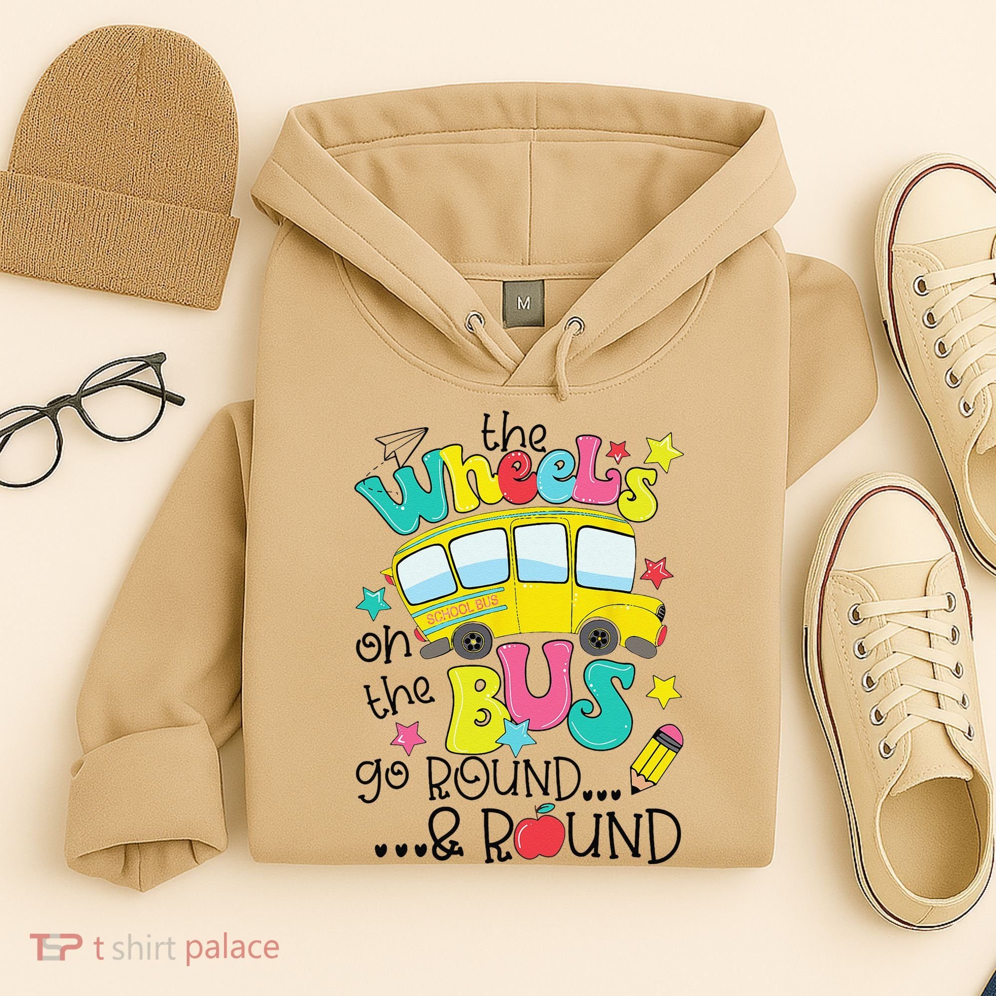 Back To School Funny The WHEELS On The BUS Hoodie