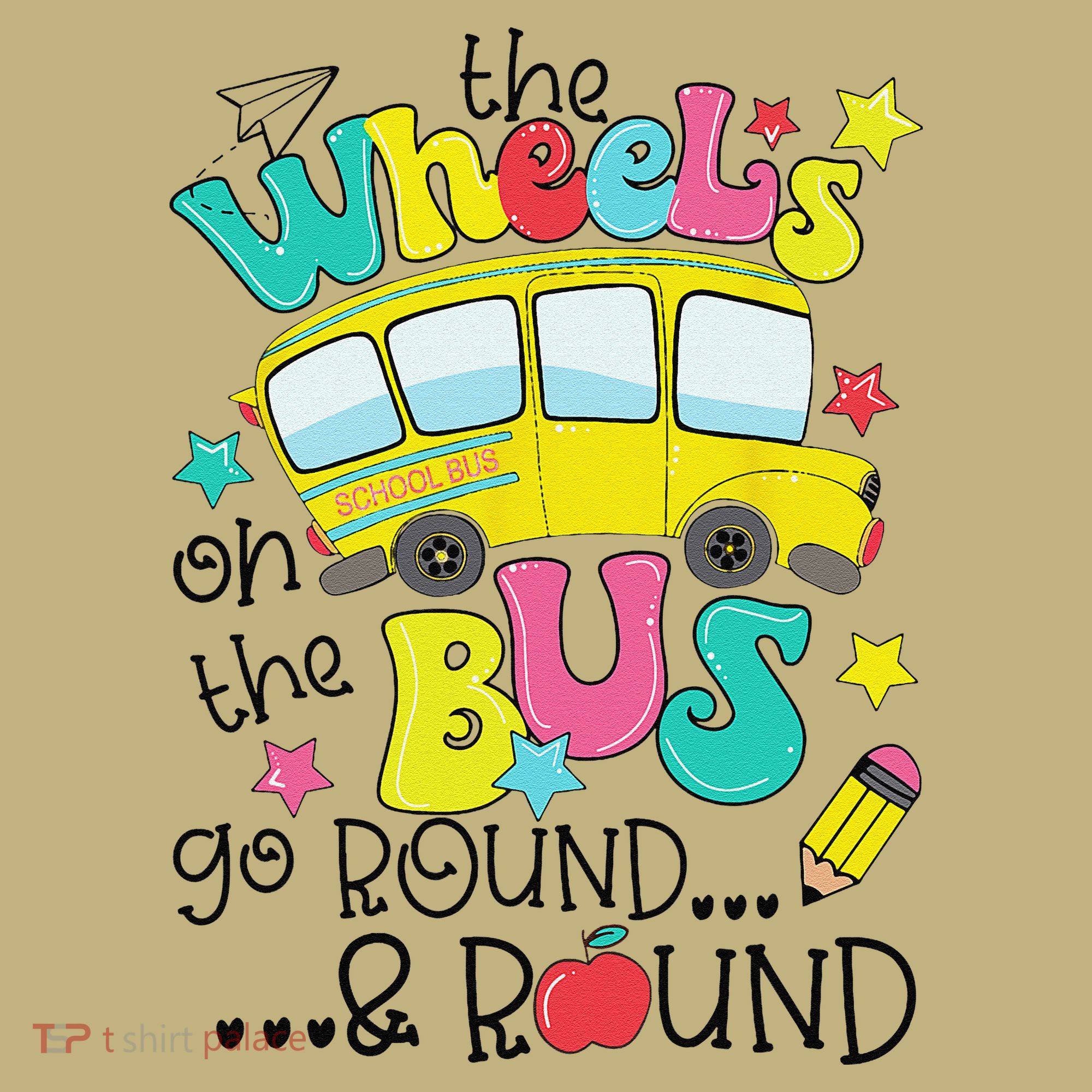 Back To School Funny The WHEELS On The BUS Long Sleeve Shirt