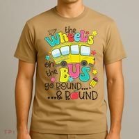 Back To School Funny The WHEELS On The BUS T-Shirt thumb 3