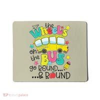 Back To School Funny The WHEELS On The BUS Mousepad thumb 0