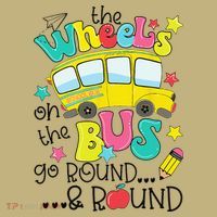 Back To School Funny The WHEELS On The BUS Mousepad thumb 1