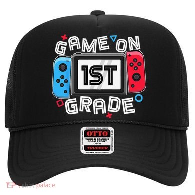 Back To School Game On 1st Grade Funny Gamer Hat