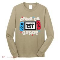 Back To School Game On 1st Grade Funny Gamer Long Sleeve Shirt thumb 0