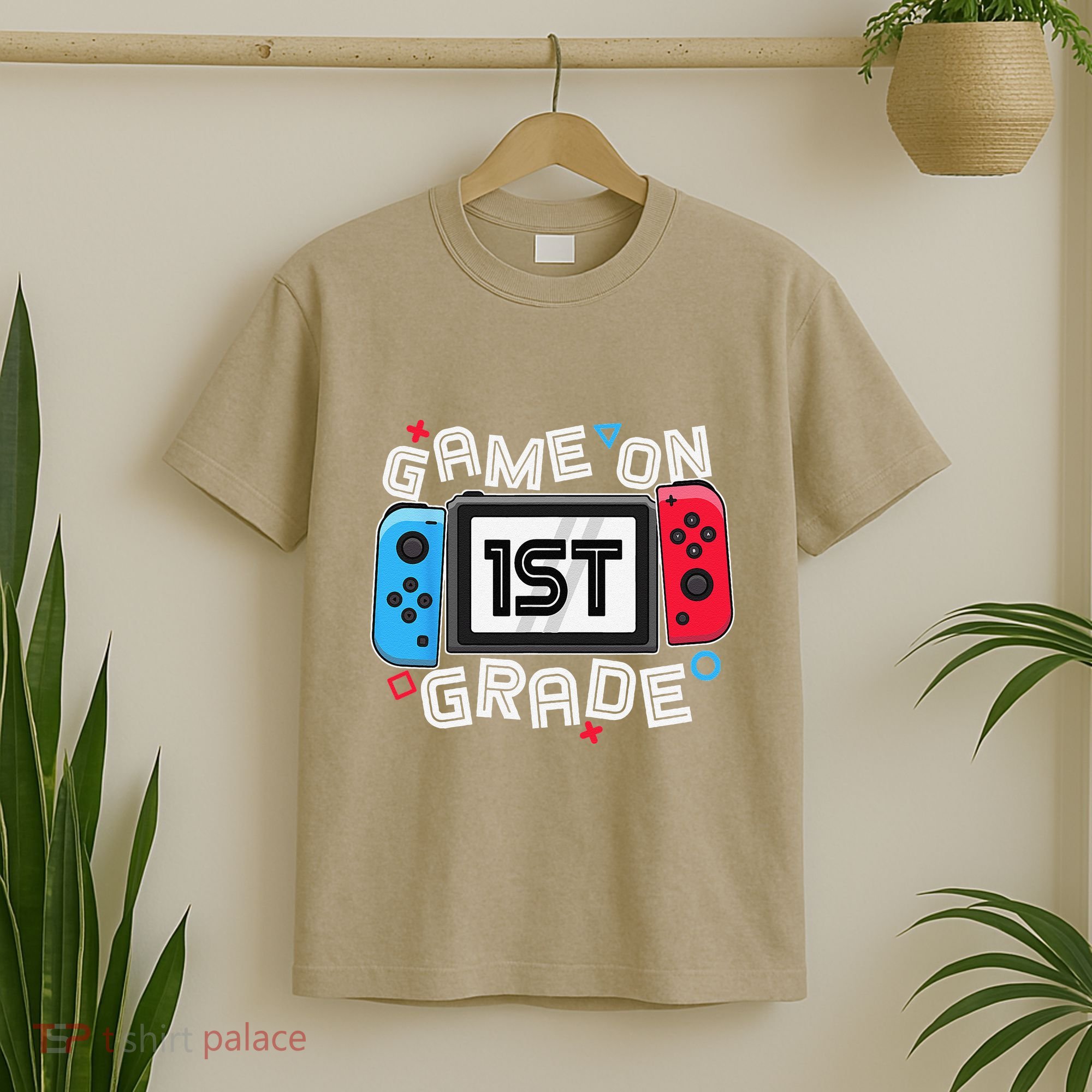 Back To School Game On 1st Grade Funny Gamer T-Shirt