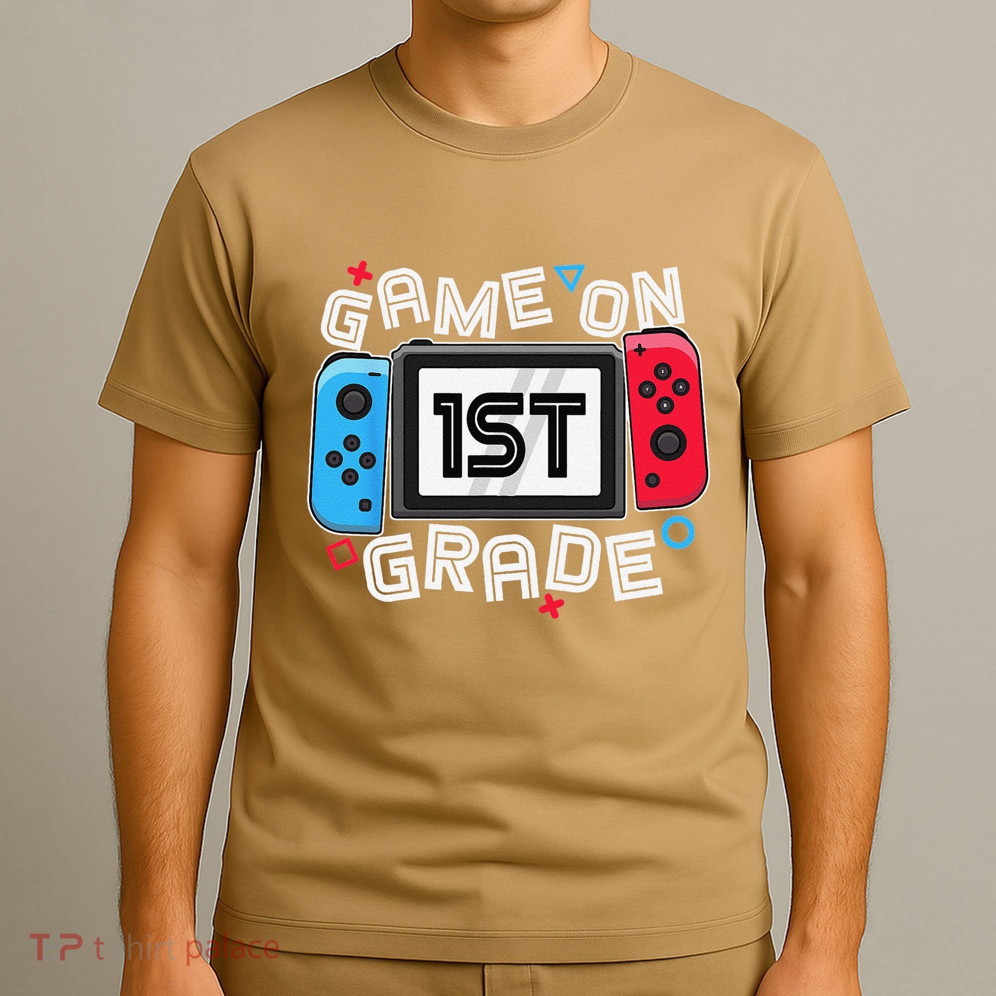 Back To School Game On 1st Grade Funny Gamer T-Shirt