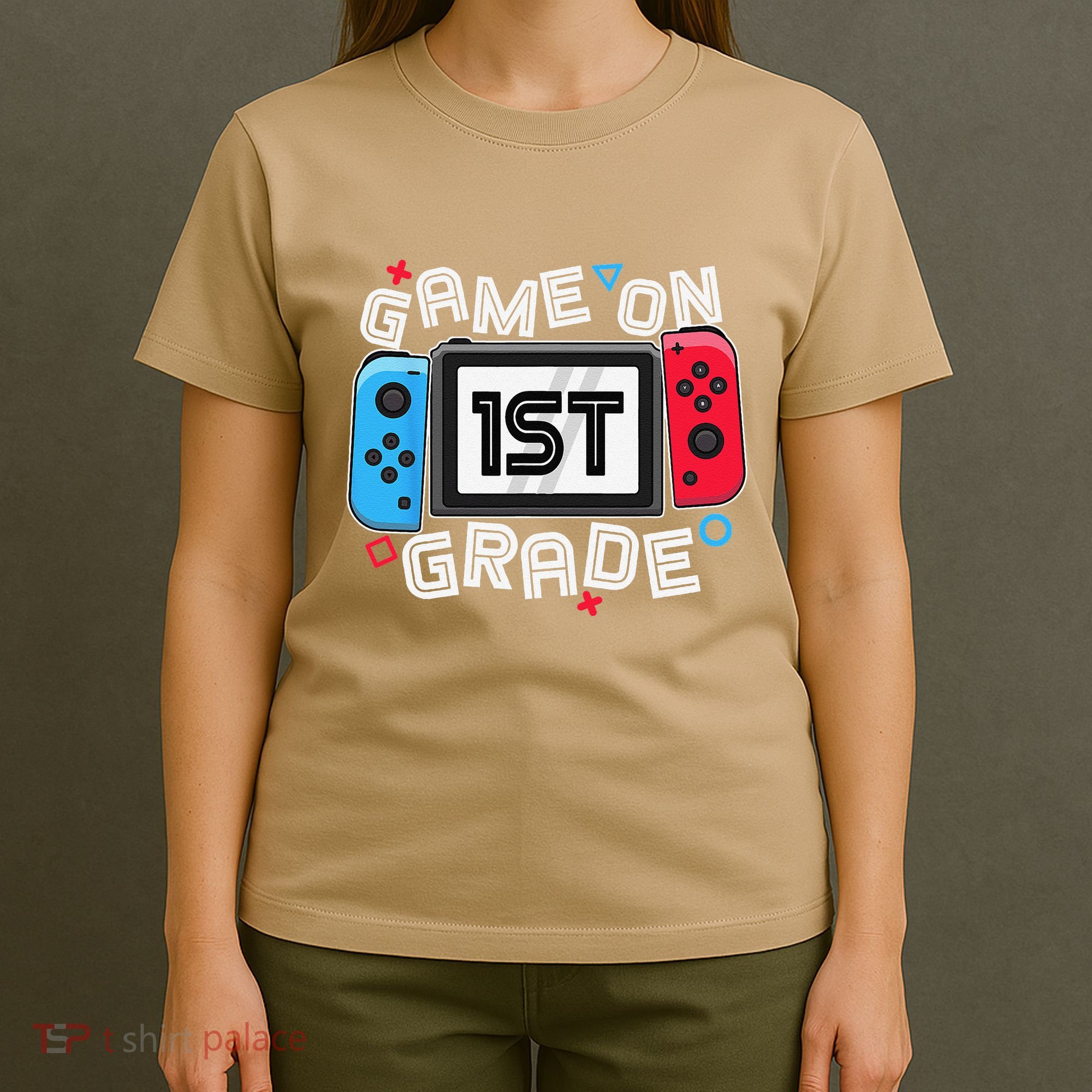 Back To School Game On 1st Grade Funny Gamer T-Shirt