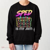 Back To School Retro Sped Is My Jam 80s Teacher Boombox Women's Sweatshirt thumb 0