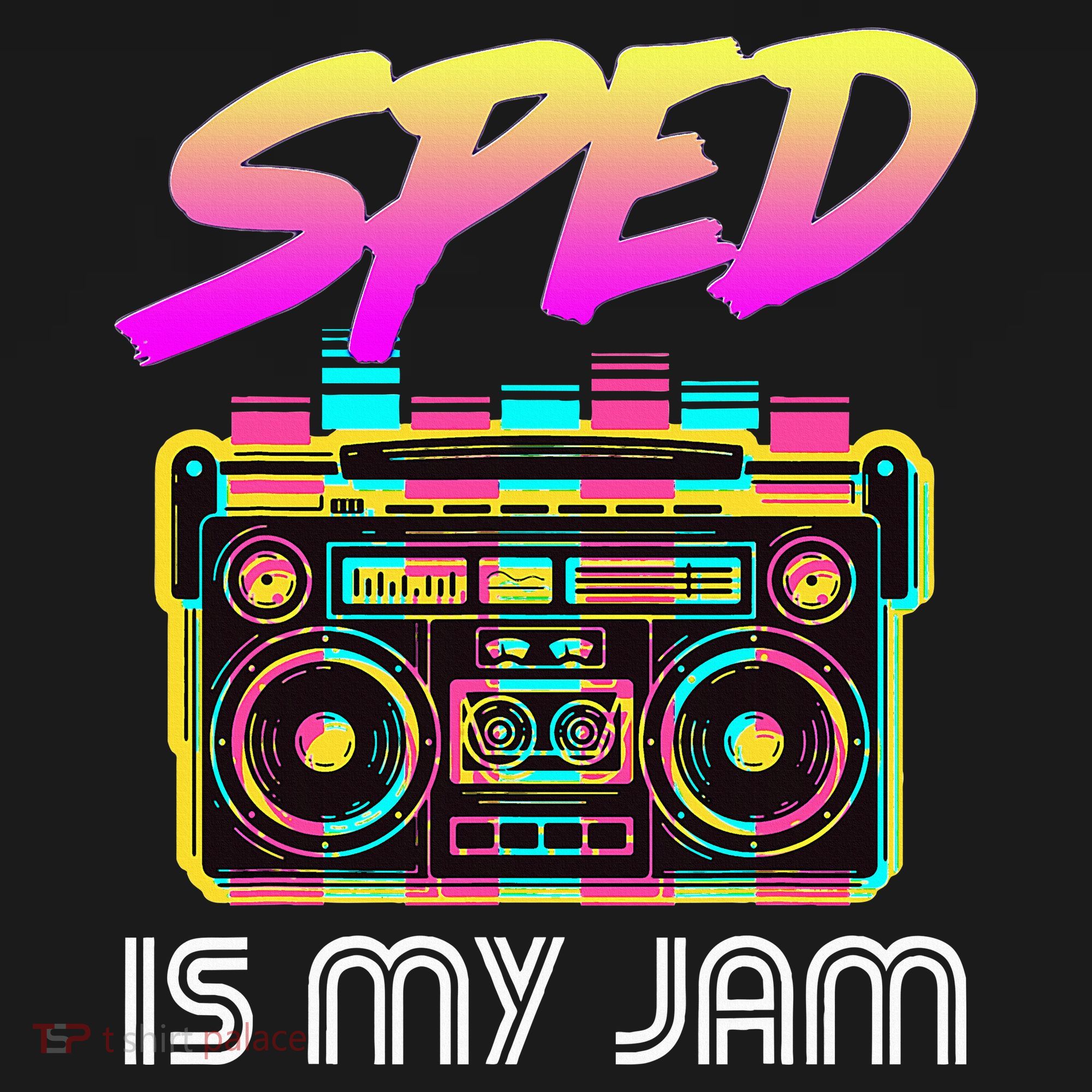 Back To School Retro Sped Is My Jam 80s Teacher Boombox Long Sleeve Shirt