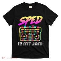 Back To School Retro Sped Is My Jam 80s Teacher Boombox T-Shirt thumb 0