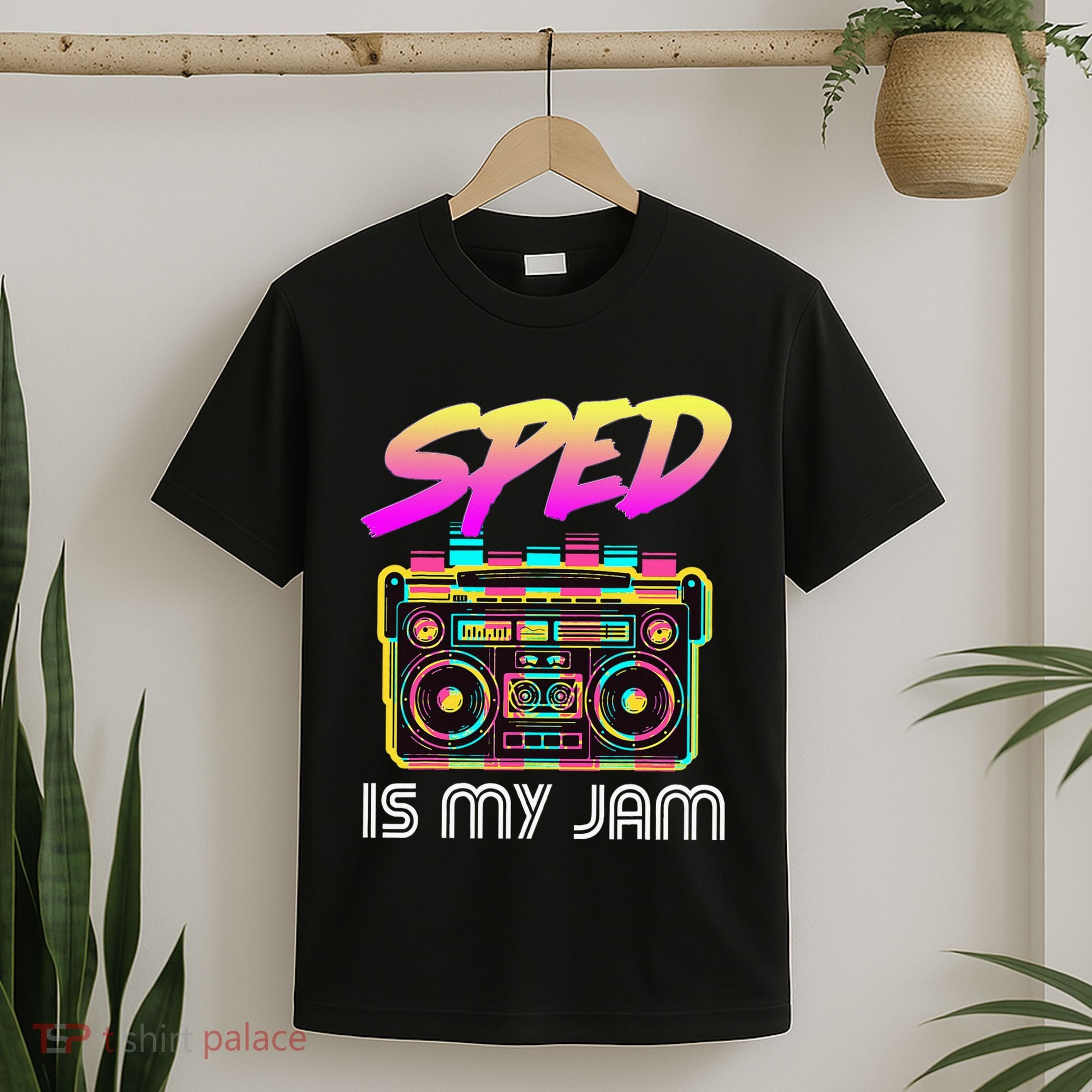 Back To School Retro Sped Is My Jam 80s Teacher Boombox T-Shirt