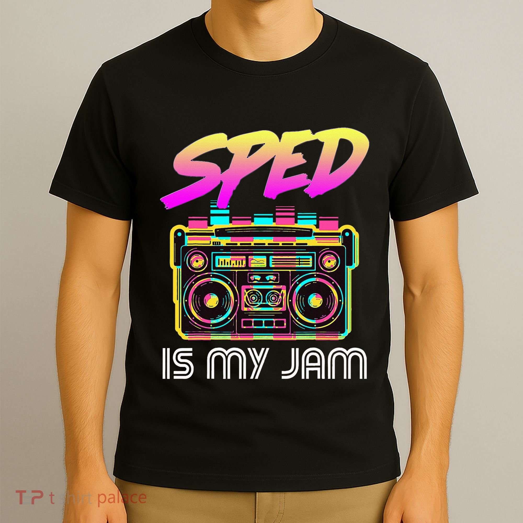 Back To School Retro Sped Is My Jam 80s Teacher Boombox T-Shirt