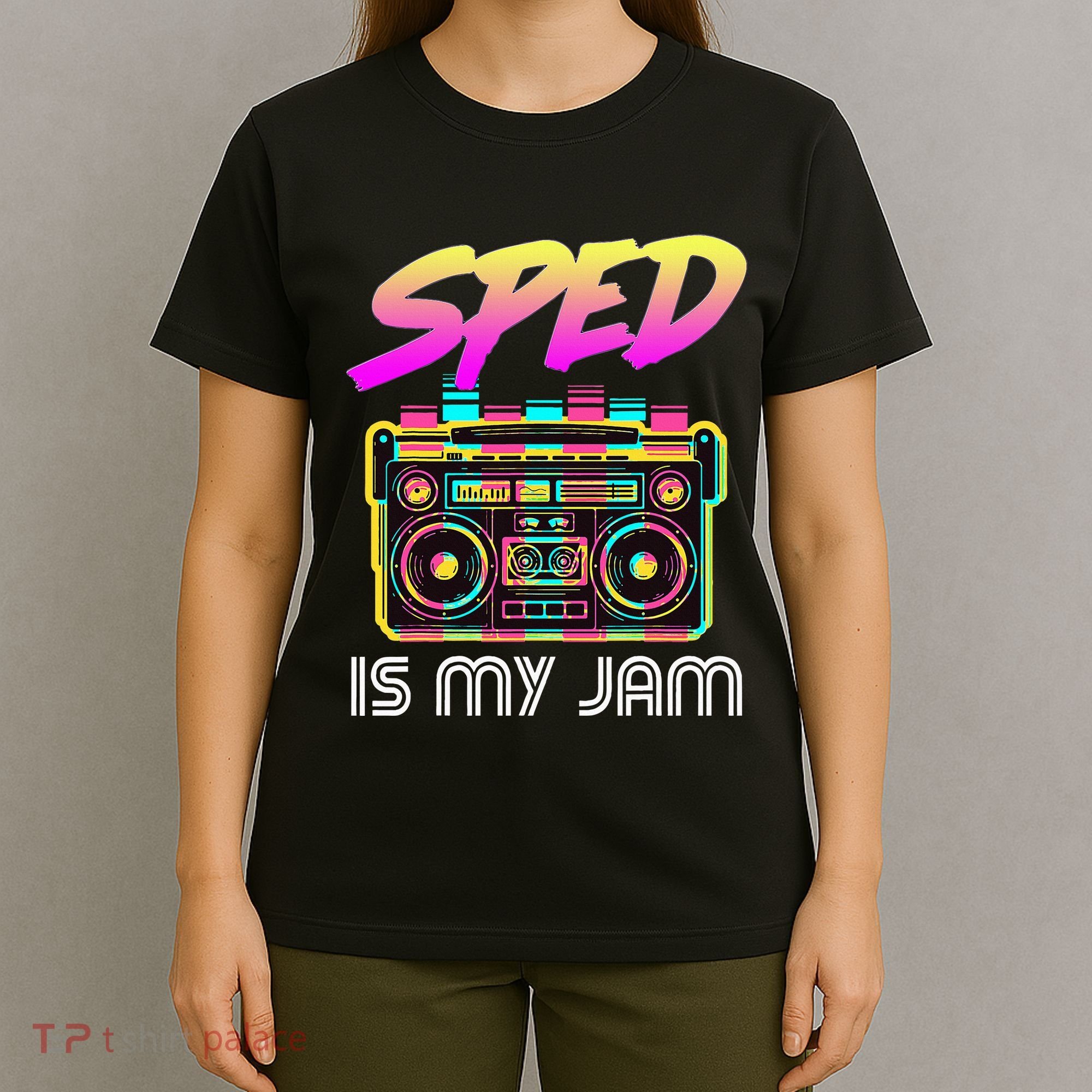 Back To School Retro Sped Is My Jam 80s Teacher Boombox T-Shirt