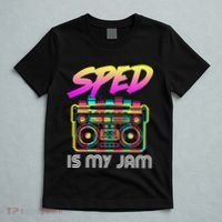 Back To School Retro Sped Is My Jam 80s Teacher Boombox T-Shirt thumb 5