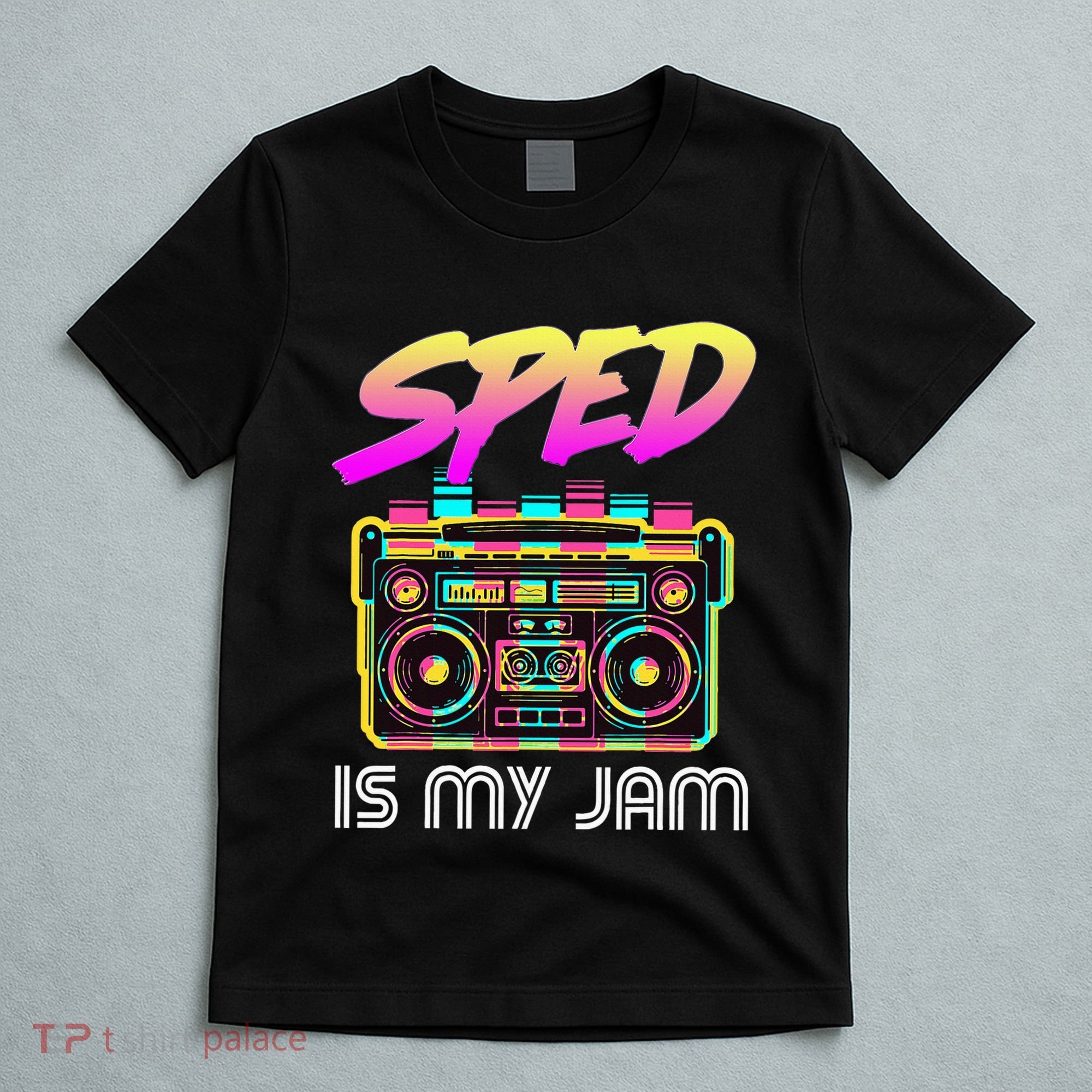 Back To School Retro Sped Is My Jam 80s Teacher Boombox T-Shirt