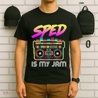 Back To School Retro Sped Is My Jam 80s Teacher Boombox T-Shirt thumb 6