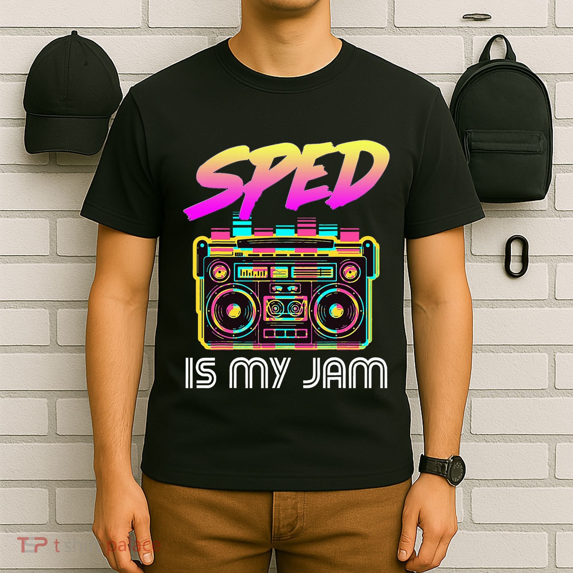 Back To School Retro Sped Is My Jam 80s Teacher Boombox T-Shirt