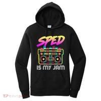 Back To School Retro Sped Is My Jam 80s Teacher Boombox Women's Hoodie thumb 0