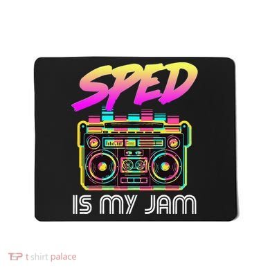 Back To School Retro Sped Is My Jam 80s Teacher Boombox Mousepad