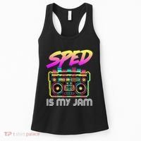 Back To School Retro Sped Is My Jam 80s Teacher Boombox Women's Tank Top thumb 0