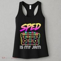 Back To School Retro Sped Is My Jam 80s Teacher Boombox Women's Tank Top thumb 3