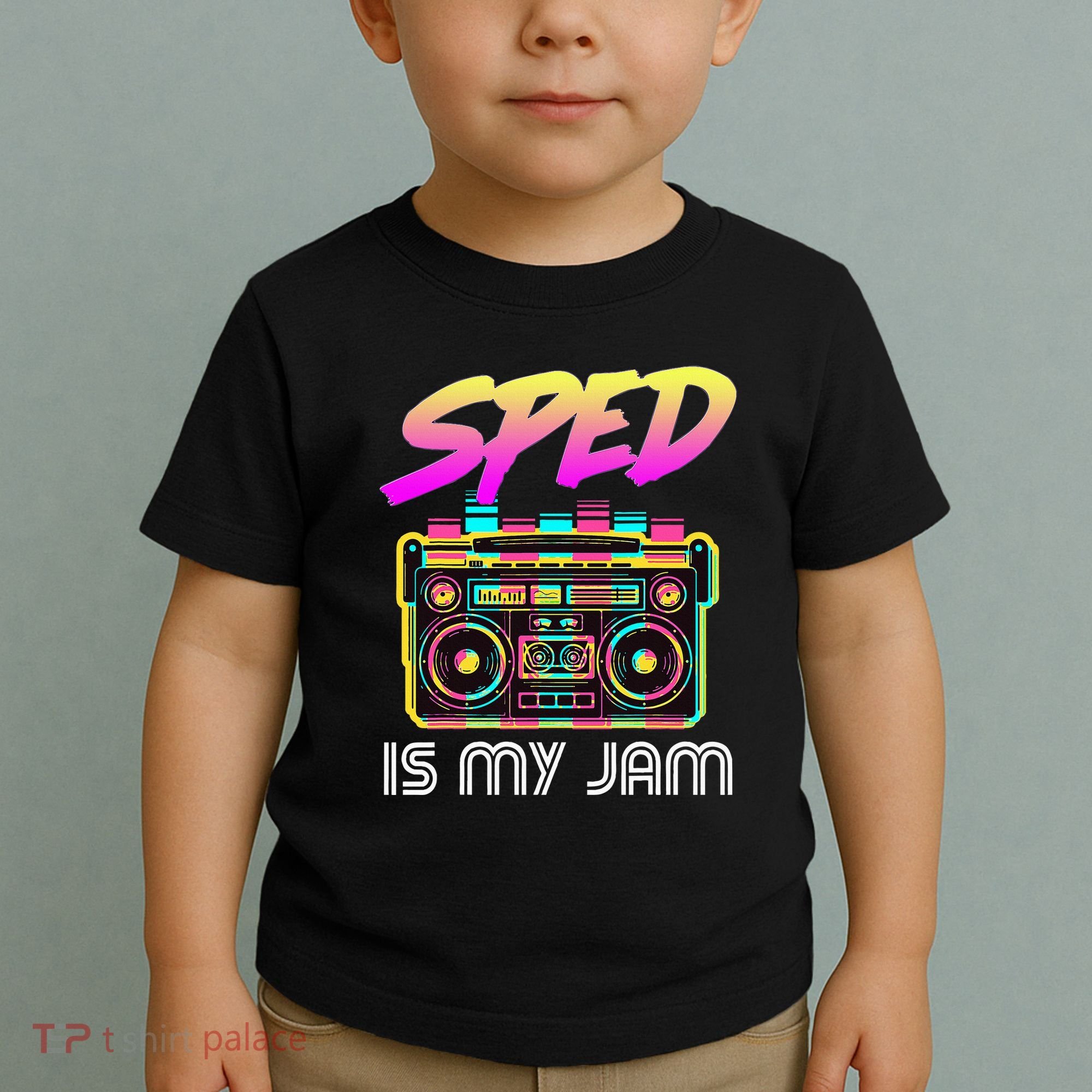 Back To School Retro Sped Is My Jam 80s Teacher Boombox Toddler T-Shirt