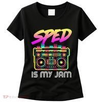Back To School Retro Sped Is My Jam 80s Teacher Boombox Women's T-Shirt thumb 0