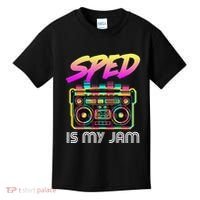 Back To School Retro Sped Is My Jam 80s Teacher Boombox Kids T-Shirt thumb 0