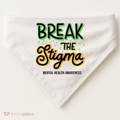 Break The Stigma Mental Health Awareness USA-Made Doggie Bandana