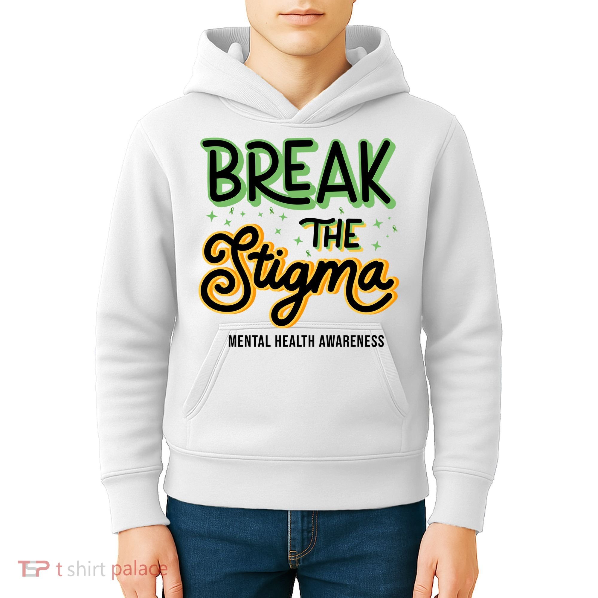 Break The Stigma Mental Health Awareness Kids Hoodie
