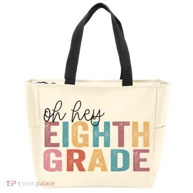 Back To School Students Teacher Oh Hey 8th Eighth Grade Tote Bag
