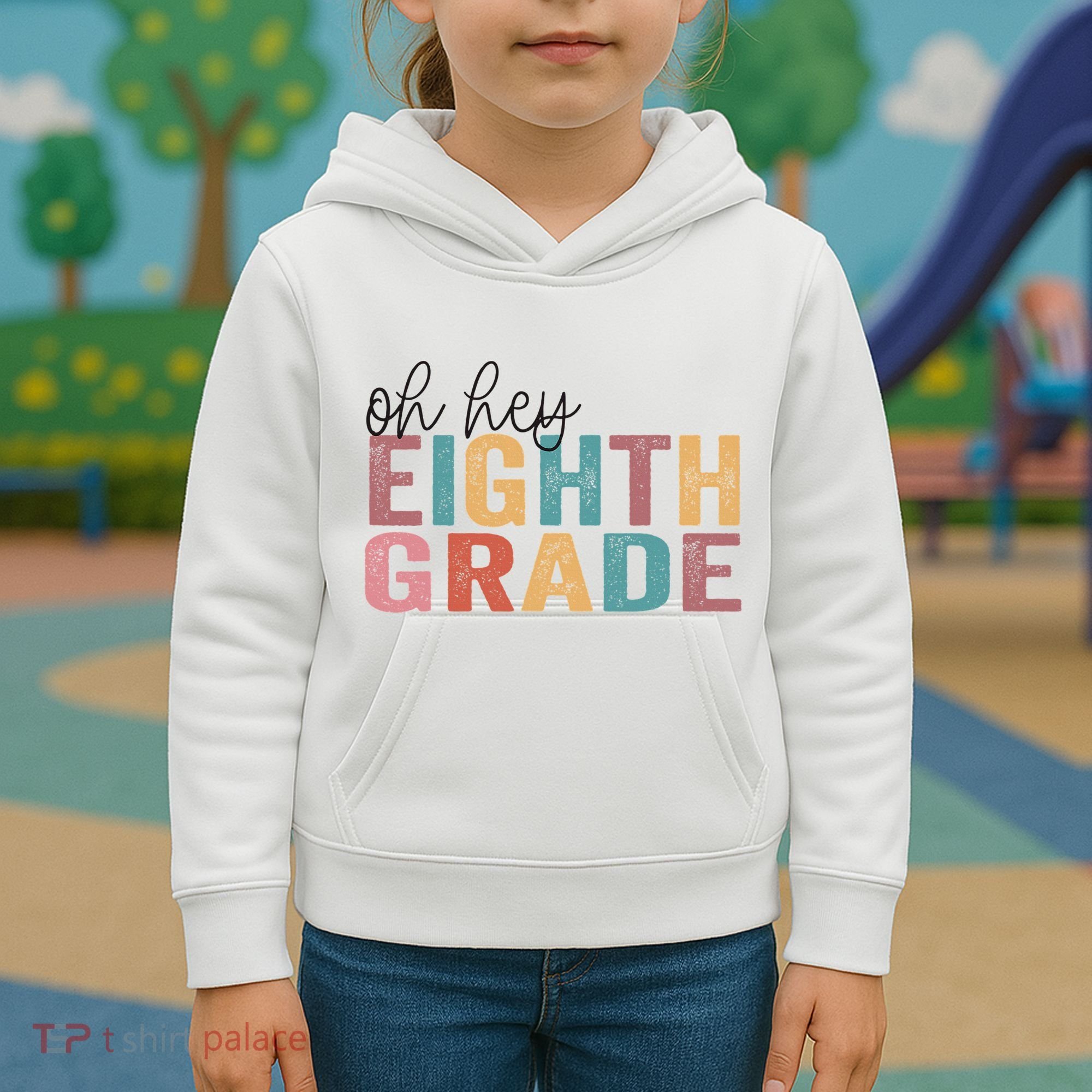Back To School Students Teacher Oh Hey 8th Eighth Grade Kids Hoodie