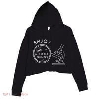 Biology Teacher Student Microscope Gift Biology Crop Fleece Hoodie thumb 0