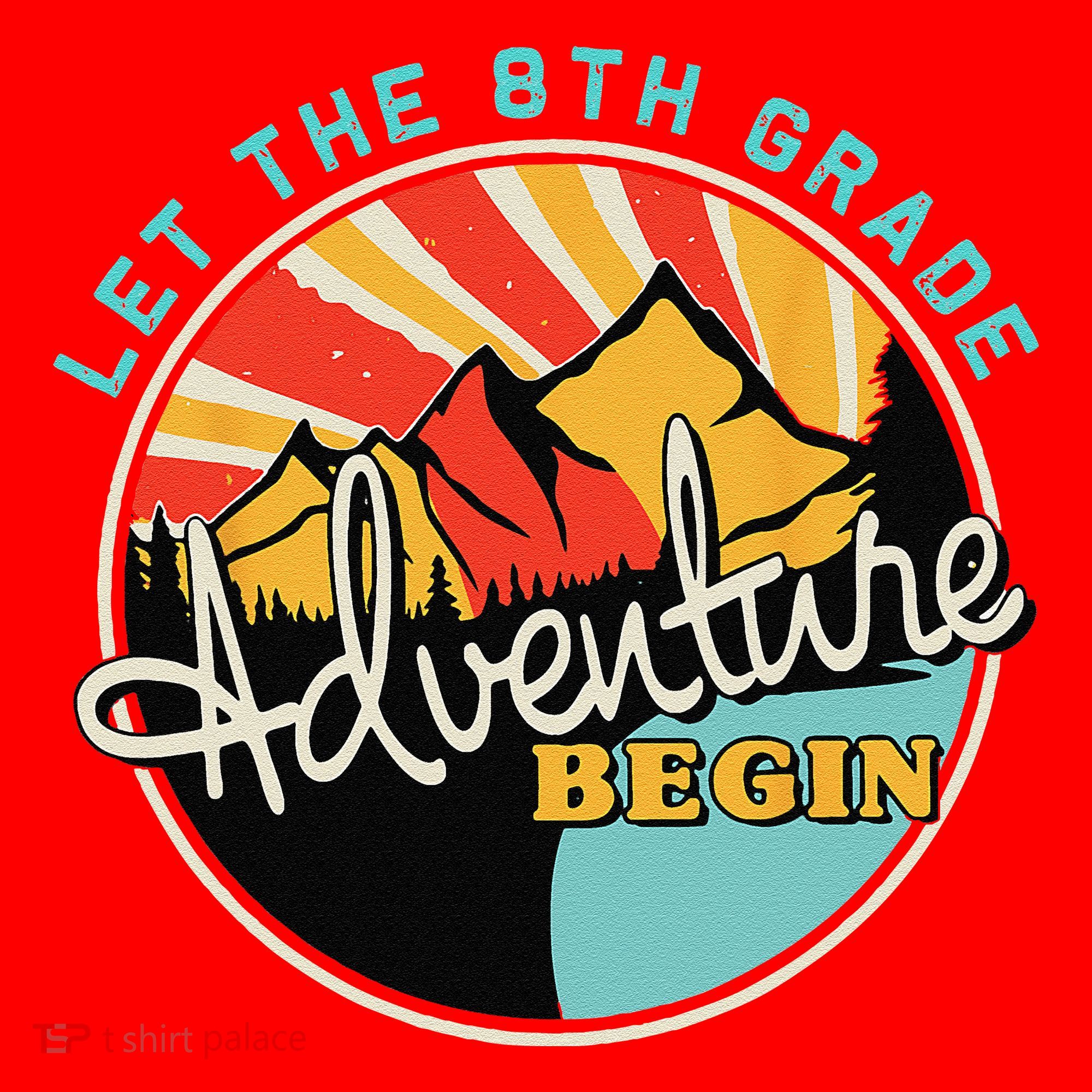 Back To School Funny Let The 8th Grade Adventure Begin Santa Hat