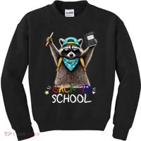Back To School Raccoon Kids Sweatshirt thumb 0