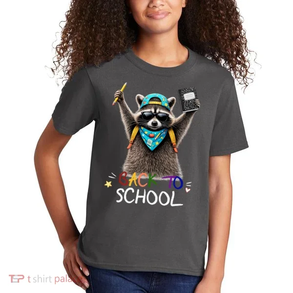 Back To School Raccoon Kids T-Shirt