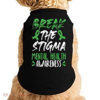 Break The Stigma Green Mental Health Awareness Doggie Tank thumb 0