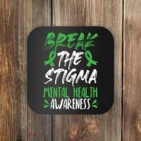 Break The Stigma Green Mental Health Awareness Coaster thumb 0