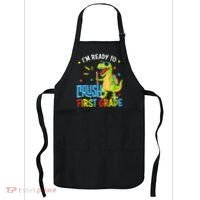 Back To School I'm Ready To Crush First Grade Dinosaur Apron thumb 0